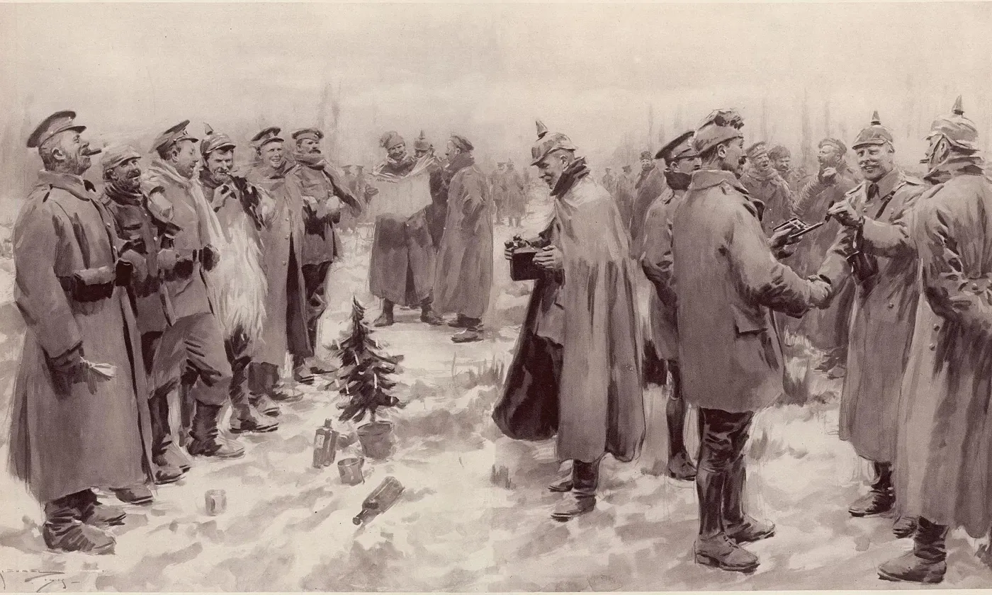  Illustration of the Christmas Truce, 1914 